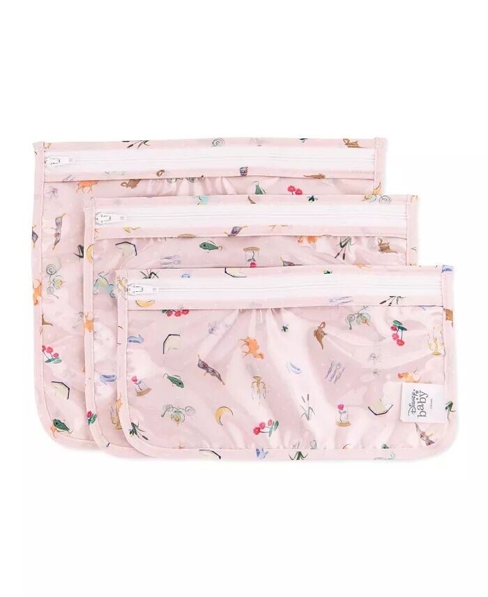 Дорожная водонепроницаемая сумка с принтом для маленьких девочек, упаковка из 3 шт Bumkins, розовый