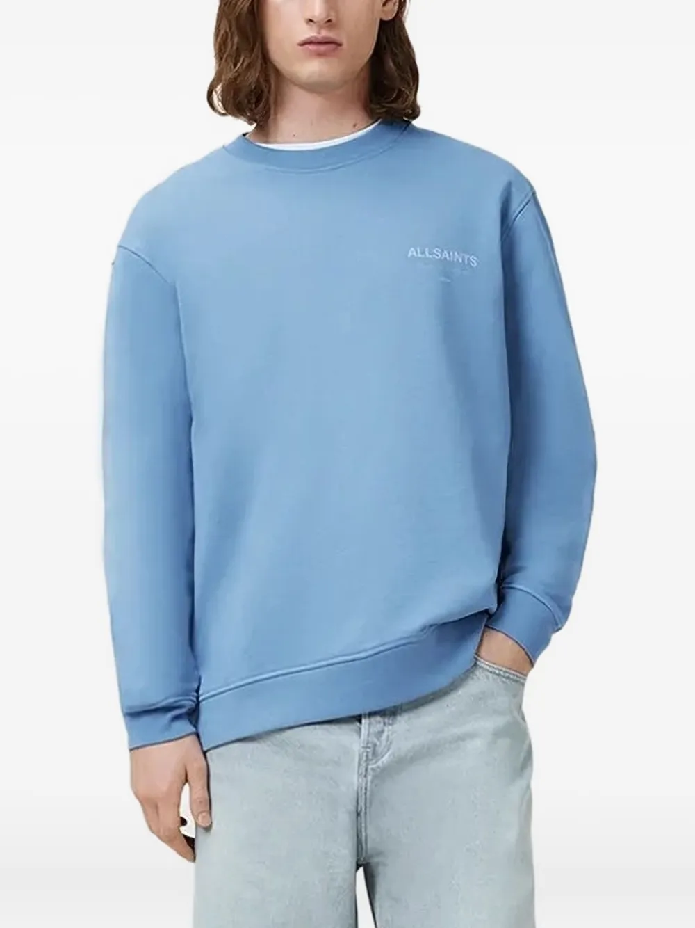 Толстовка с круглым вырезом и вышитым логотипом AllSaints, синий
Толстовка с круглым вырезом и вышитым логотипом AllSaints, синий