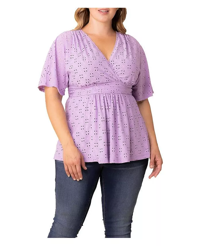 Топ Sunny Day с люверсами больших размеров Kiyonna, фиолетовый
Топ Sunny Day с люверсами больших размеров Kiyonna, фиолетовый