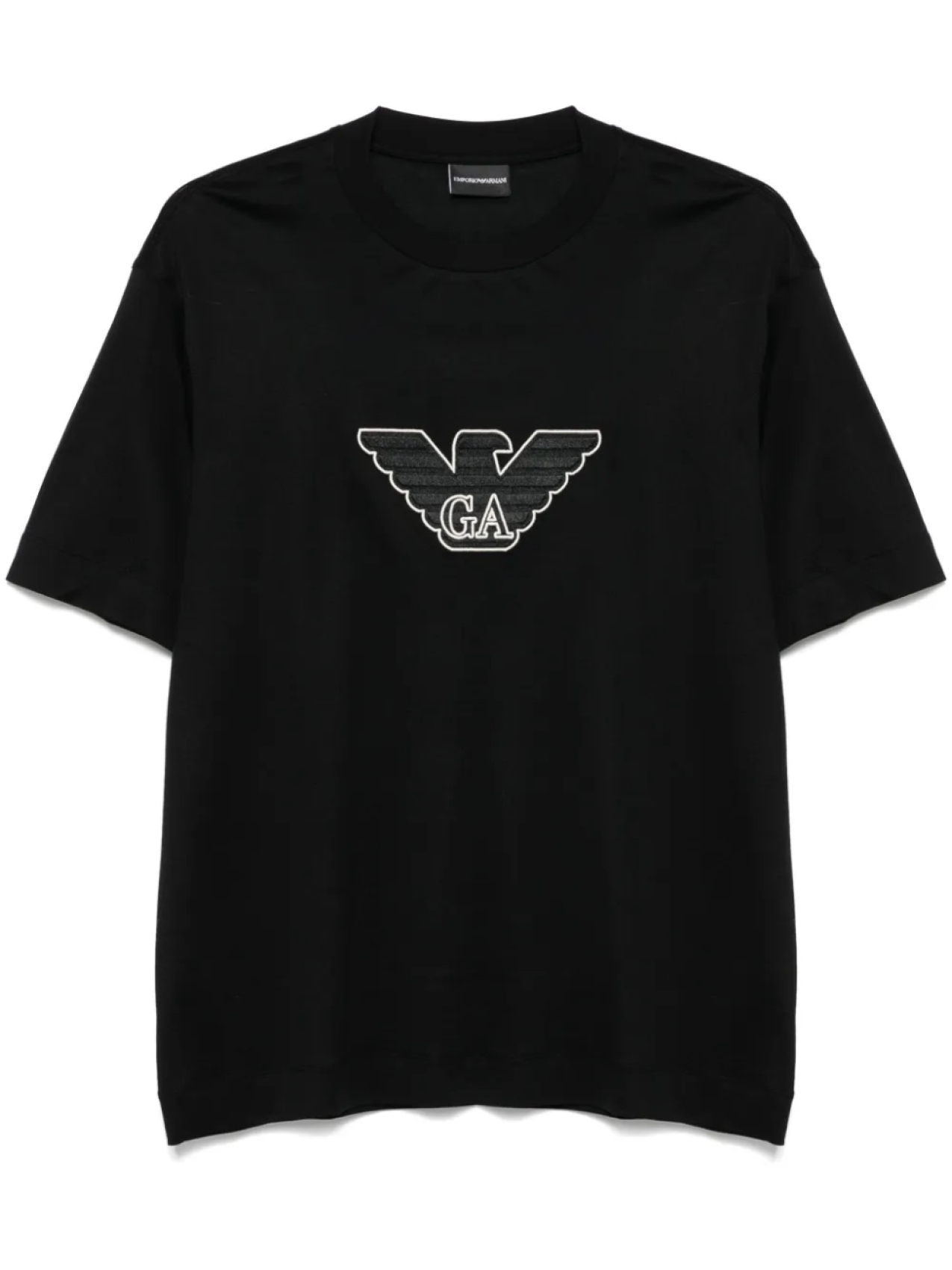 Футболка с вышитым логотипом Emporio Armani, черный
Футболка с вышитым логотипом Emporio Armani, черный