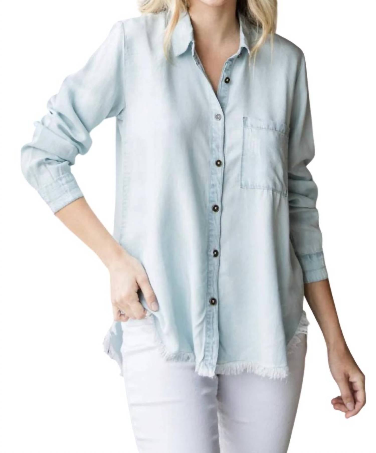 Рубашка Tencel с длинными рукавами и пуговицами в цвете шамбре Veveret, цвет chambray
Рубашка Tencel с длинными рукавами и пуговицами в цвете шамбре Veveret, цвет chambray