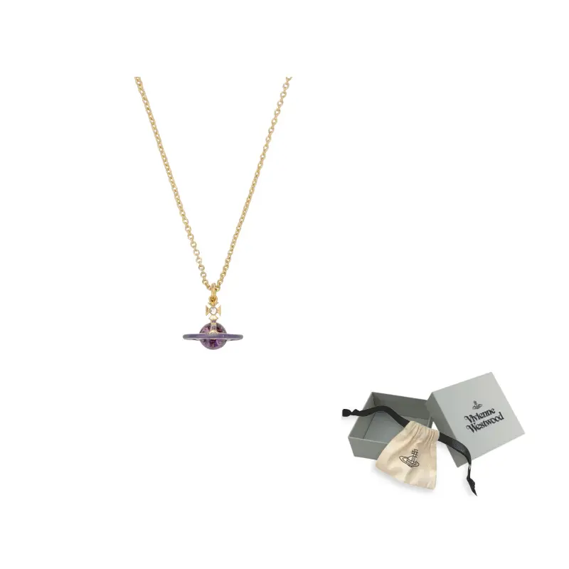Vivienne Westwood Латунное ожерелье Unisex Purple
Vivienne Westwood Латунное ожерелье Unisex Purple
