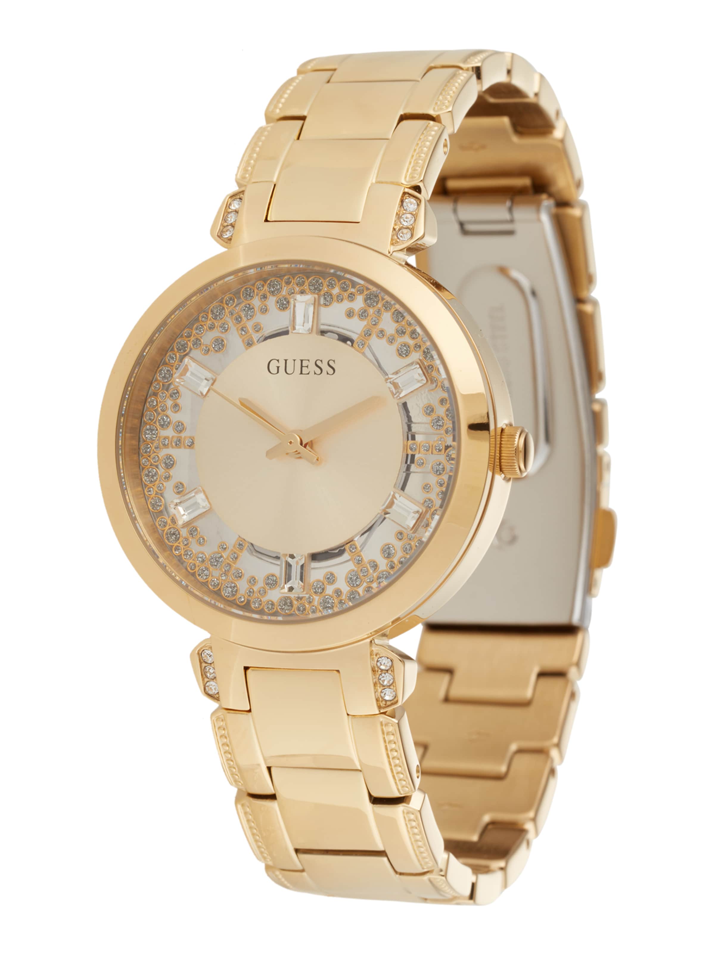 GUESS Золотые аналоговые часы 'Crystal Clear'
GUESS Золотые аналоговые часы 'Crystal Clear'