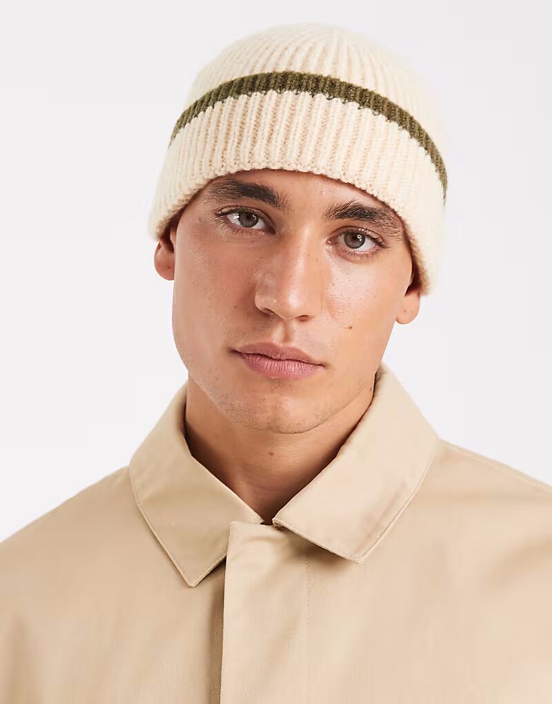 Вязаная шапка-бини нейтрального цвета Asos Design
Вязаная шапка-бини нейтрального цвета Asos Design