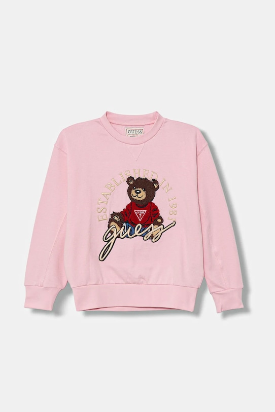 Детская хлопковая толстовка Guess, розовый
Детская хлопковая толстовка Guess, розовый