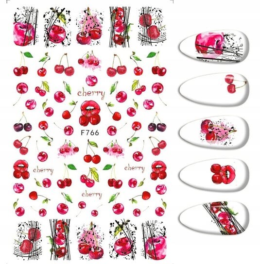 Наклейки для украшения ногтей, узоры вишни F-766, Frezarkowo
Наклейки для украшения ногтей, узоры вишни F-766, Frezarkowo