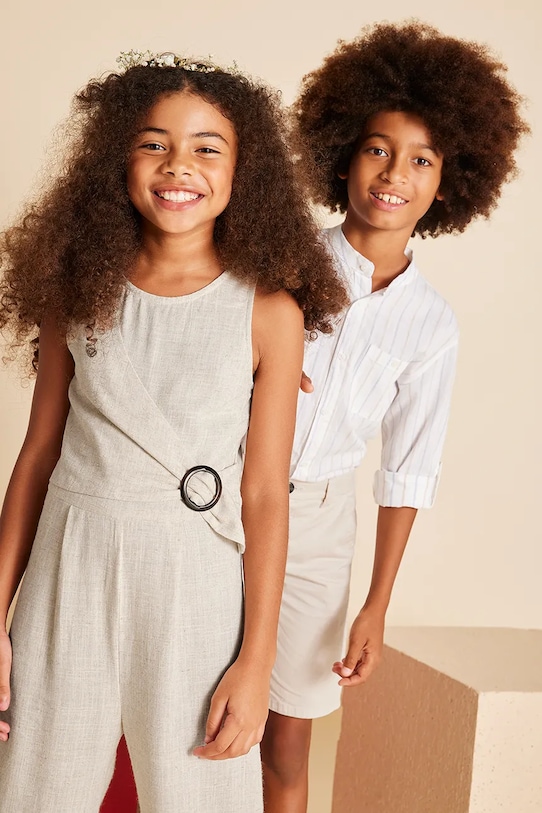 Детский комбинезон с добавлением льна Mayoral, бежевый
Детский комбинезон с добавлением льна Mayoral, бежевый