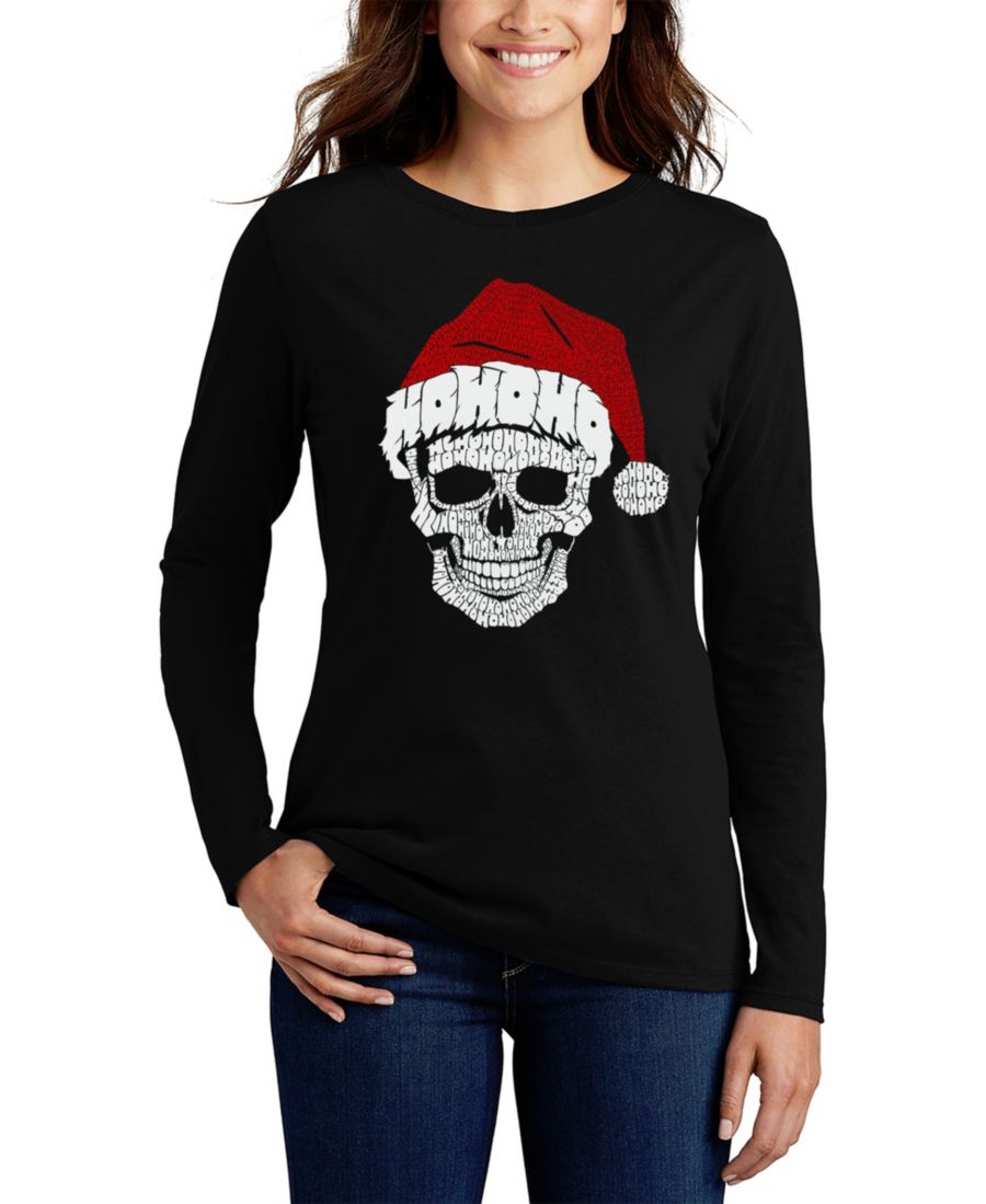 Женская футболка с длинными рукавами с изображением черепа Санты и надписью LA Pop Art, Black, Черный, Женская футболка с длинными рукавами с изображением черепа Санты и надписью LA Pop Art, Black
Женская футболка с длинными рукавами с изображением черепа Санты и надписью LA Pop Art, Black, Черный, Женская футболка с длинными рукавами с изображением черепа Санты и надписью LA Pop Art, Black