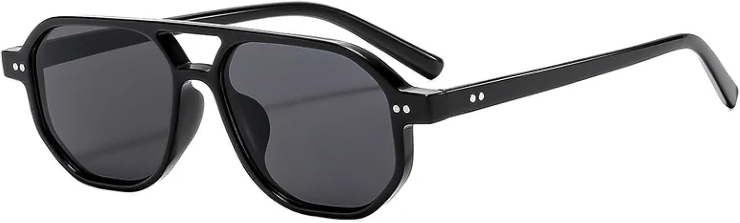 Винтажные мужские солнцезащитные очки с двойной перемычкой и многоугольными линзами, модные женские очки с прозрачными линзами Ocean Lens и заклепками, защита от УФ-излучения UV400 VFDHN, Black Grey
Винтажные мужские солнцезащитные очки с двойной перемычкой и многоугольными линзами, модные женские очки с прозрачными линзами Ocean Lens и заклепками, защита от УФ-излучения UV400 VFDHN, Black Grey