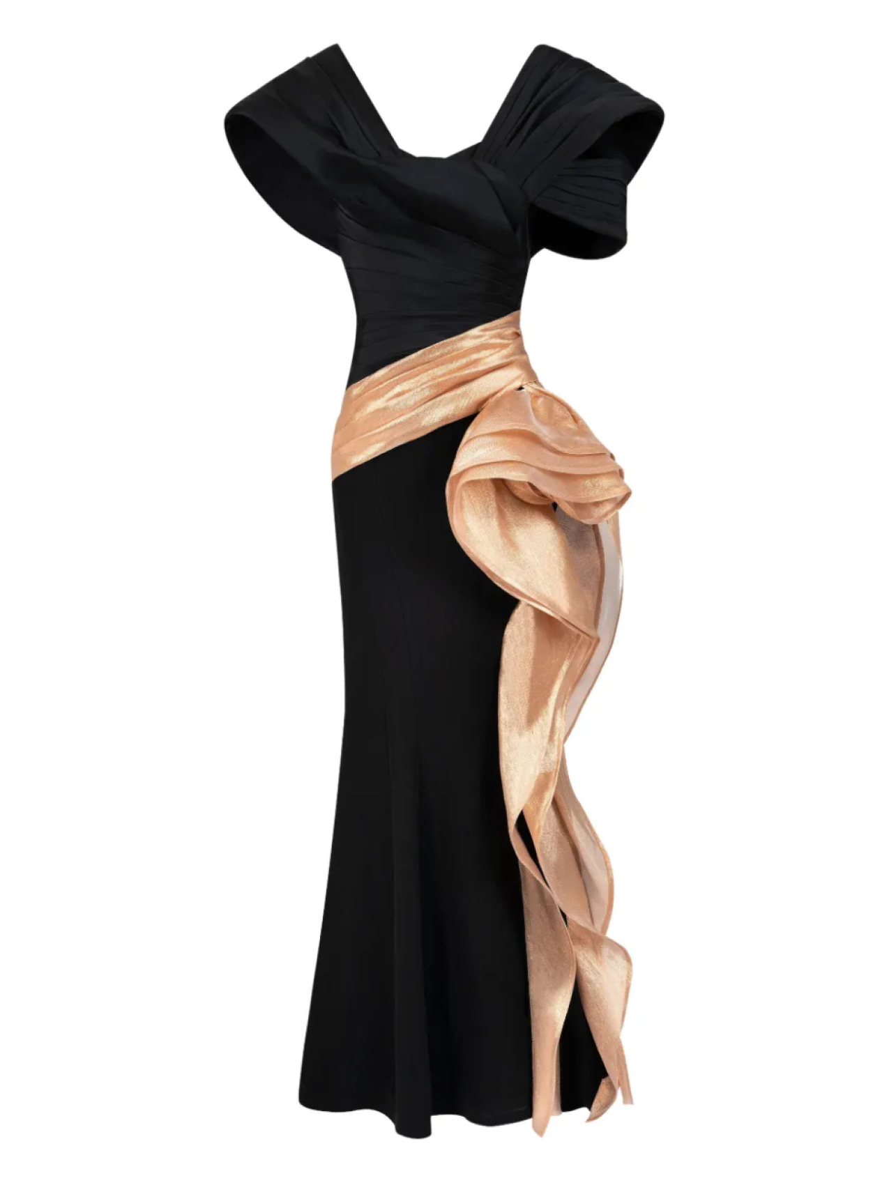 Gaby Charbachy вечернее платье с драпировкой, черный 
Gaby Charbachy вечернее платье с драпировкой, черный