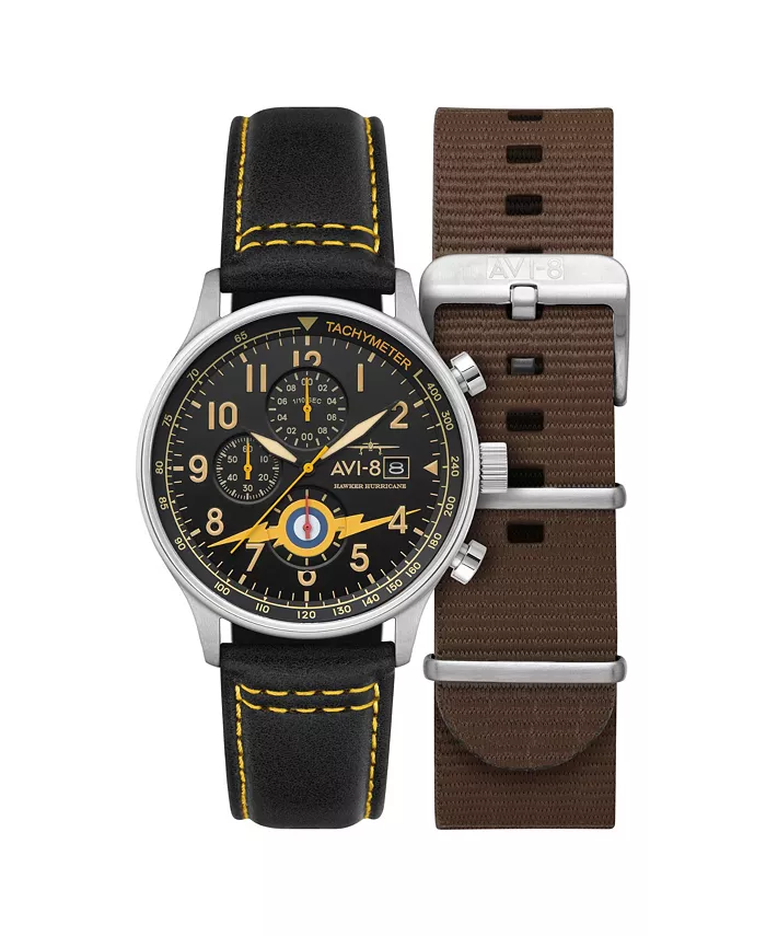 Мужские часы Hawker Hurricane Classic Chronograph с черным кожаным ремешком, 43.5 мм AVI-8
Мужские часы Hawker Hurricane Classic Chronograph с черным кожаным ремешком, 43.5 мм AVI-8