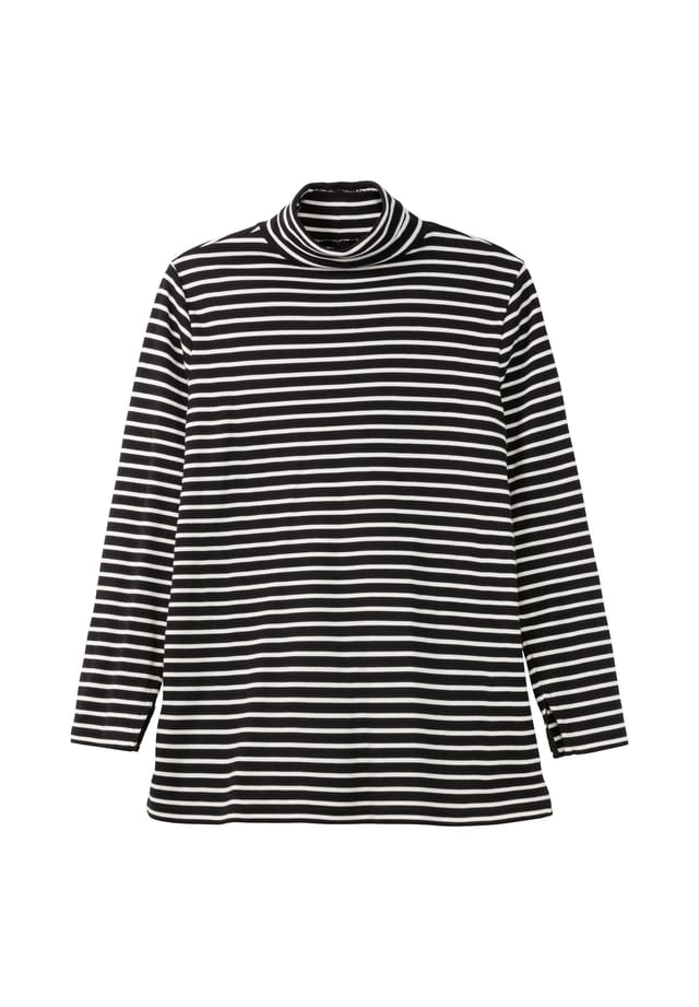 Полосатая рубашка из рибаны Sheego, черный
Полосатая рубашка из рибаны Sheego, черный