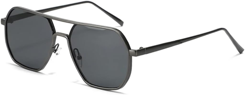 Ретро металлические многоугольные солнцезащитные очки с двойной перемычкой для женщин, защита от УФ-излучения UV400, модные трендовые очки для мужчин VRTRFFTR, Gun Grey
Ретро металлические многоугольные солнцезащитные очки с двойной перемычкой для женщин, защита от УФ-излучения UV400, модные трендовые очки для мужчин VRTRFFTR, Gun Grey