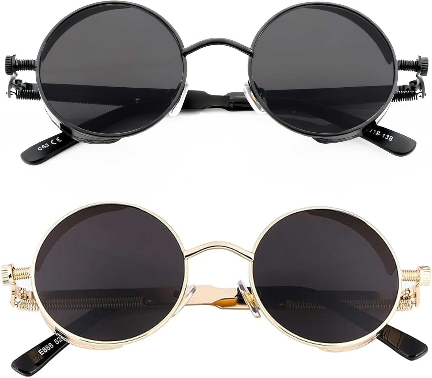 Солнцезащитные очки FEISEDY в стиле ретро, готика, стимпанк, круглая металлическая оправа, панк-стиль, модель Circle, мужские, B1857, Z2pack (Gold/Grey + Black/Grey)
Солнцезащитные очки FEISEDY в стиле ретро, готика, стимпанк, круглая металлическая оправа, панк-стиль, модель Circle, мужские, B1857, Z2pack (Gold/Grey + Black/Grey)