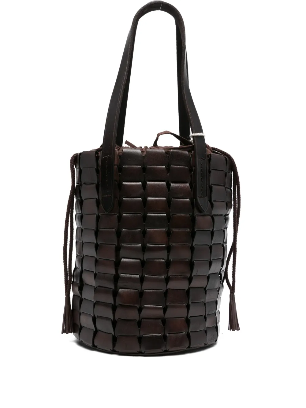 Кожаная плетеная сумка-ведро DRAGON DIFFUSION, коричневый
Кожаная плетеная сумка-ведро DRAGON DIFFUSION, коричневый
