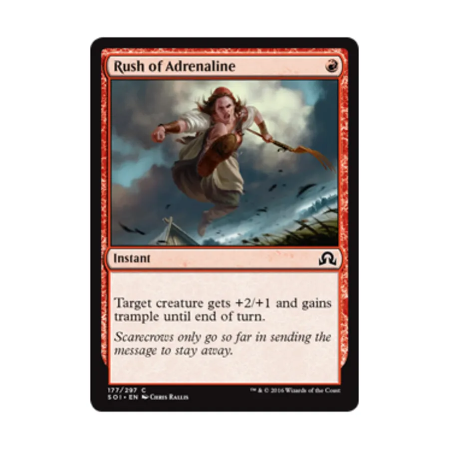 CCG Прилив адреналина (С), MTG - Shadows Over Innistrad
CCG Прилив адреналина (С), MTG - Shadows Over Innistrad