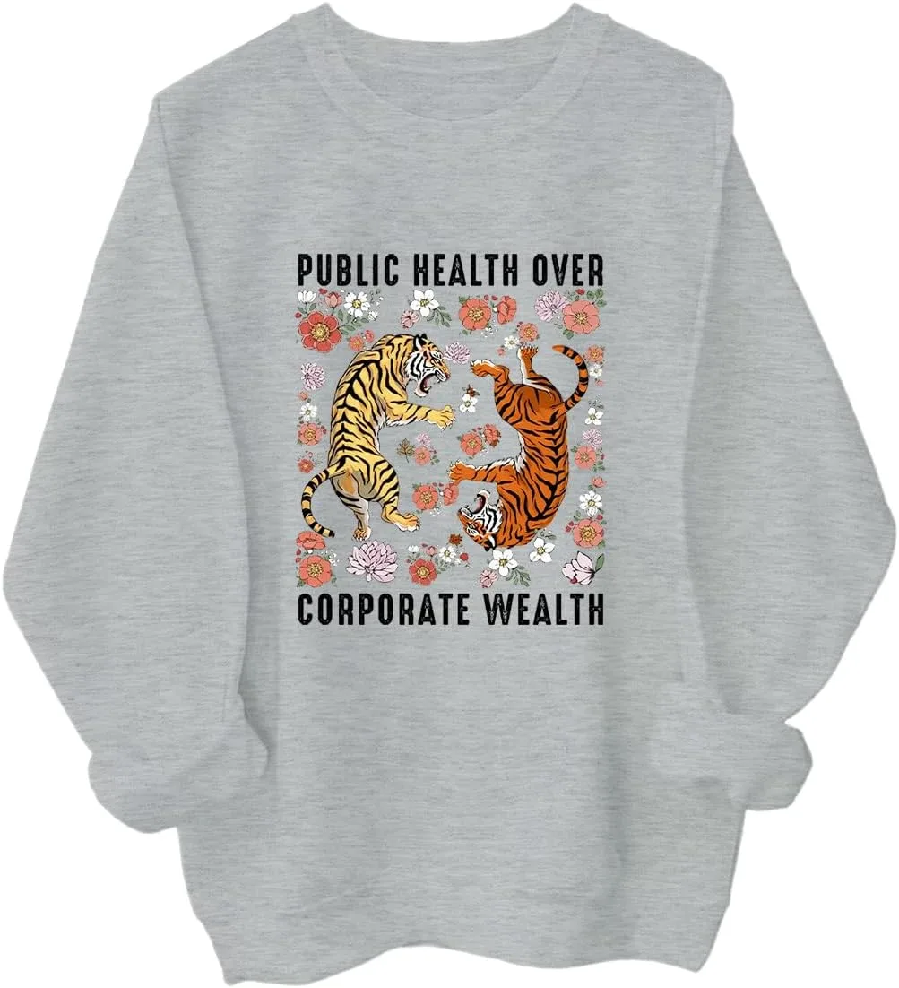Толстовка с принтом "Public Health Over Corporate Wealth" для мужчин и женщин Racsea
Толстовка с принтом "Public Health Over Corporate Wealth" для мужчин и женщин Racsea