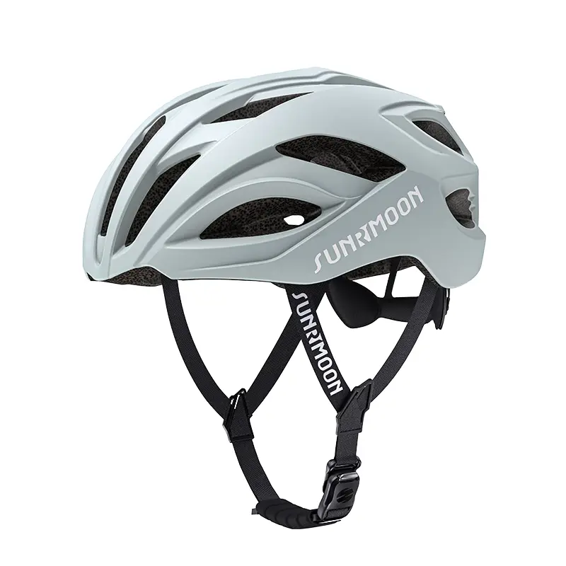 Велосипедный шлем SUNRIMOON для горного и шоссейного велосипеда унисекс M, серый/зеленый