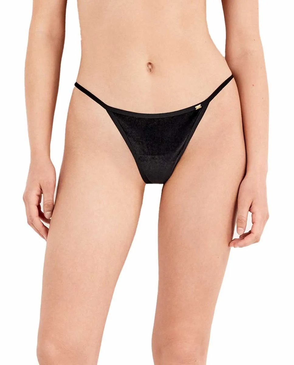 Бразильские трусики из бархатного материала Gisela, черный
Бразильские трусики из бархатного материала Gisela, черный