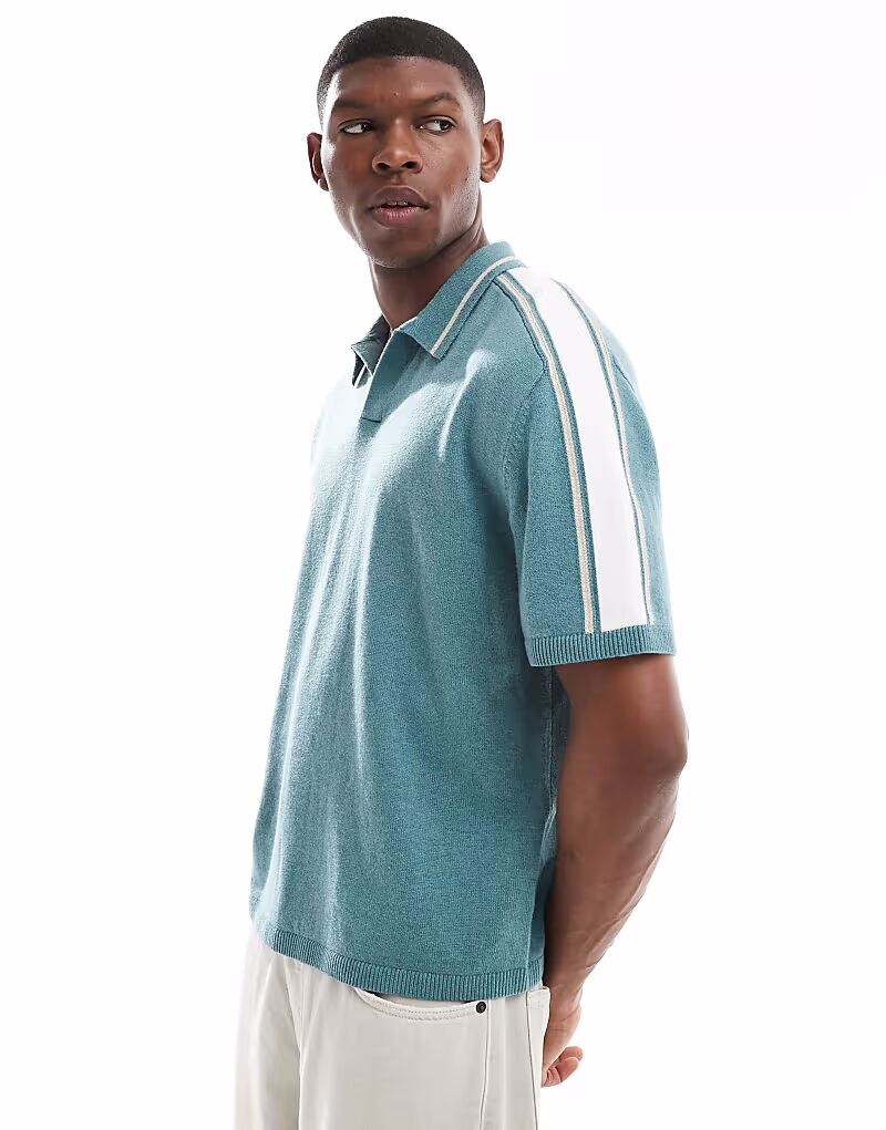 Трикотажный топ-поло Hollister с контрастным воротником зеленого цвета
Трикотажный топ-поло Hollister с контрастным воротником зеленого цвета