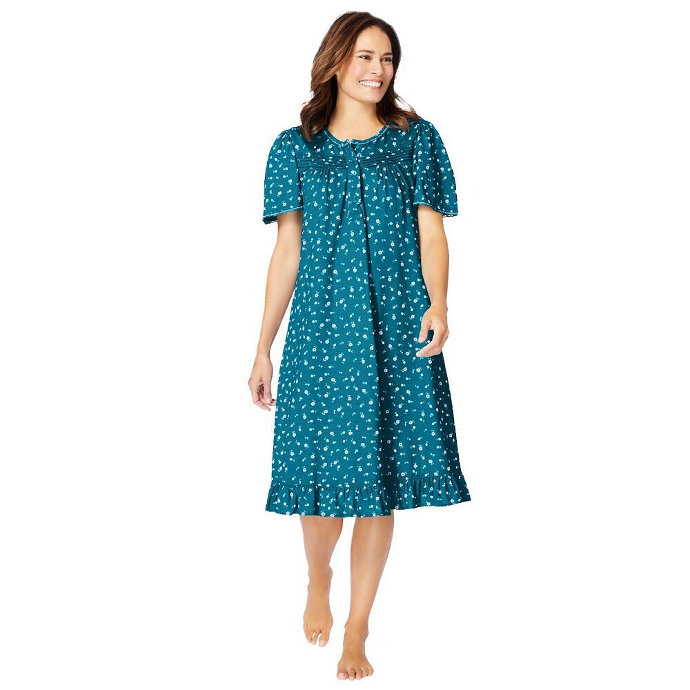 Женское короткое хлопковое платье Dreams & Co. больших размеров с цветочным принтом, цвет Deep Teal Ditsy
Женское короткое хлопковое платье Dreams & Co. больших размеров с цветочным принтом, цвет Deep Teal Ditsy