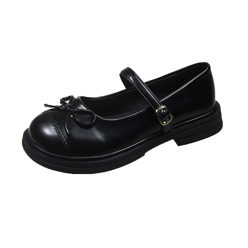 Нескользящая, износостойкая, дышащая кожаная обувь для детей и подростков Wooden Rabbit, черный 
Нескользящая, износостойкая, дышащая кожаная обувь для детей и подростков Wooden Rabbit, черный