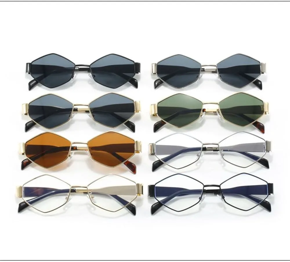 Солнцезащитные очки в узкой оправе, многоугольные, для женщин, в стиле металл-панк, для мужчин, винтажные солнцезащитные очки в форме ромба MTZJH, C1 Black Gray
Солнцезащитные очки в узкой оправе, многоугольные, для женщин, в стиле металл-панк, для мужчин, винтажные солнцезащитные очки в форме ромба MTZJH, C1 Black Gray