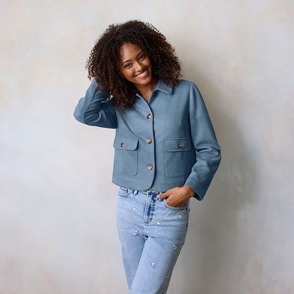 Женская куртка с воротником из искусственной замши Lc Lauren Conrad, Denim Blue Suede
Женская куртка с воротником из искусственной замши Lc Lauren Conrad, Denim Blue Suede