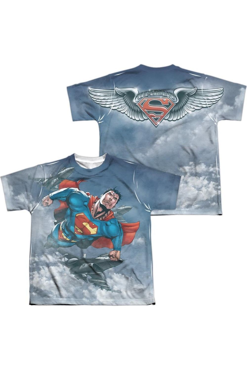 Футболка с принтом Супермена (спереди и сзади) детская короткий рукав Gildan, белый
Футболка с принтом Супермена (спереди и сзади) детская короткий рукав Gildan, белый