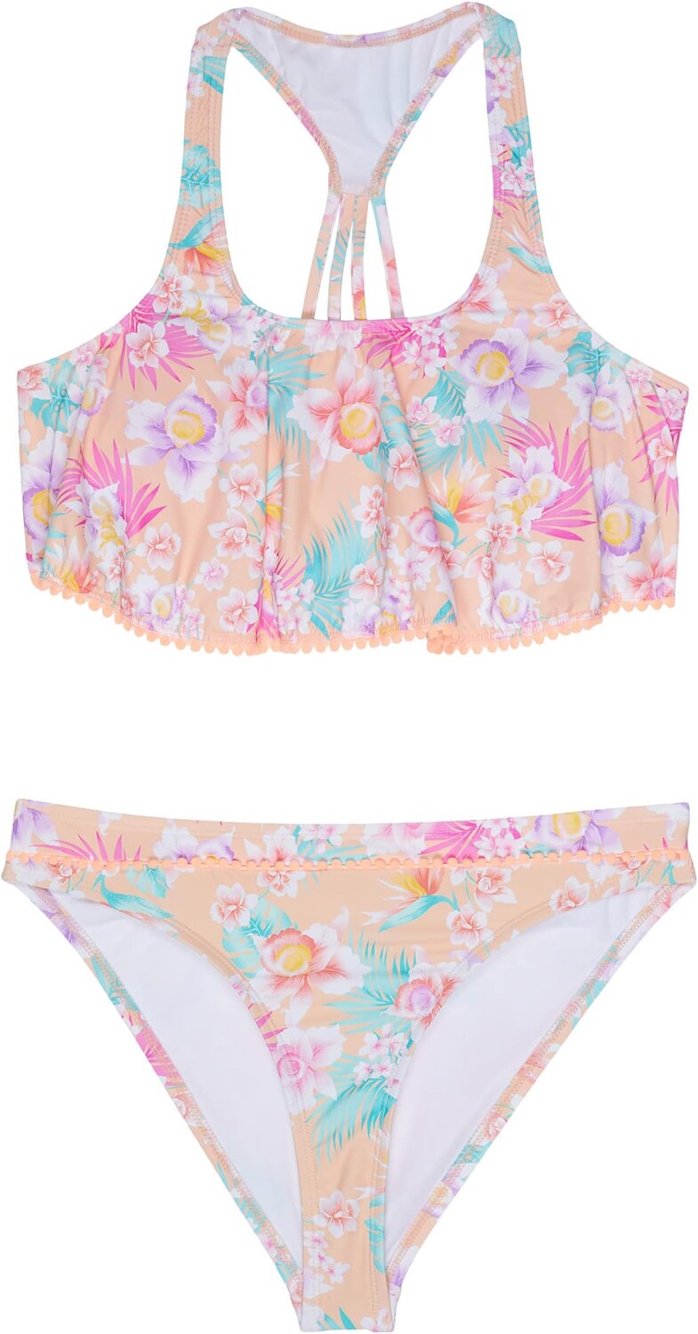 Купальник Hobie Kids Island Hopping Flounce Bralette and Hipster, цвет Neon Orange Washed
Купальник Hobie Kids Island Hopping Flounce Bralette and Hipster, цвет Neon Orange Washed