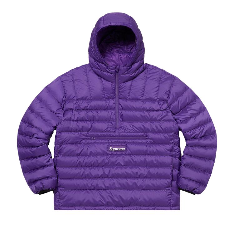 Пуловер Supreme Micro Down Half Zip Hooded Pullover 'Purple', фиолетовый 
Пуловер Supreme Micro Down Half Zip Hooded Pullover 'Purple', фиолетовый