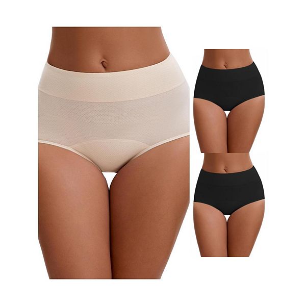 3 пачки женских трусиков Leak Proof Cotton High Waist Elastic Full Coverage Tummy Control Inspire Chic, Black Beige
3 пачки женских трусиков Leak Proof Cotton High Waist Elastic Full Coverage Tummy Control Inspire Chic, Black Beige