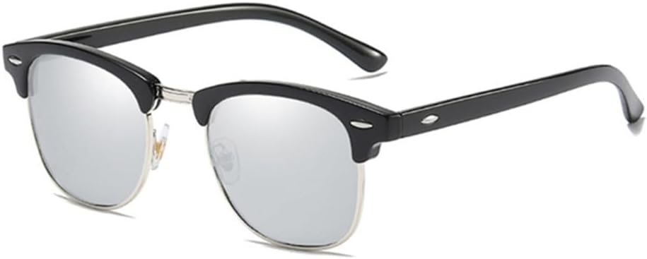 Классические солнцезащитные очки в полуободковой оправе с поляризацией для мужчин и женщин, ретро-стиль, с заклепками, маленькие солнцезащитные очки для мужчин, черные, с антибликовым покрытием VFDHN, Black Silver
Классические солнцезащитные очки в полуободковой оправе с поляризацией для мужчин и женщин, ретро-стиль, с заклепками, маленькие солнцезащитные очки для мужчин, черные, с антибликовым покрытием VFDHN, Black Silver