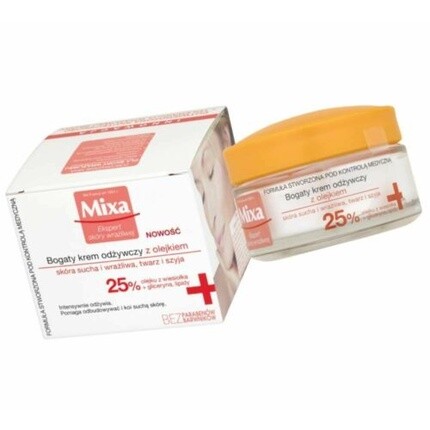 Насыщенный питательный крем с маслом для сухой кожи 50мл, Mixa
Насыщенный питательный крем с маслом для сухой кожи 50мл, Mixa