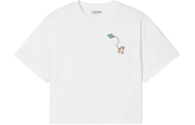Футболка женская белая Lacoste 
Футболка женская белая Lacoste