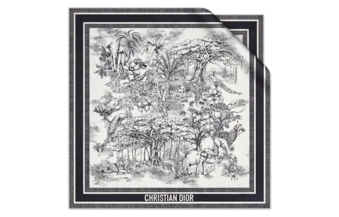 DIOR Шёлковый шарф женский белый чёрный, White Black
DIOR Шёлковый шарф женский белый чёрный, White Black