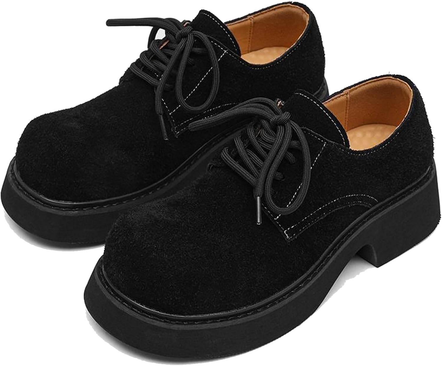 Мужские замшевые массивные оксфорды на платформе, модные шнурованные с круглым носком, деловые повседневные комфортные классические туфли Tznbgge, черный
Мужские замшевые массивные оксфорды на платформе, модные шнурованные с круглым носком, деловые повседневные комфортные классические туфли Tznbgge, черный
