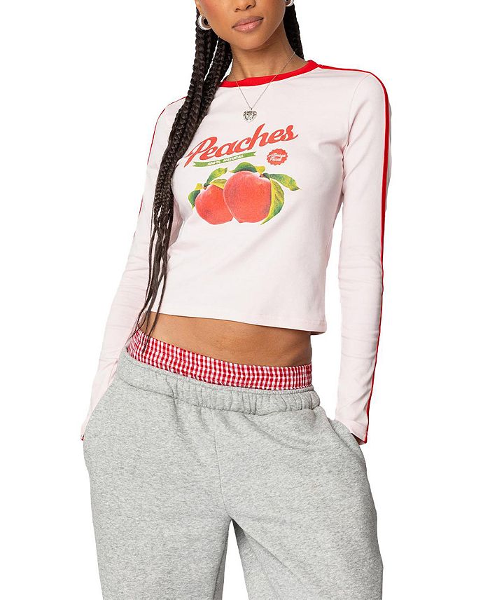 Футболка с длинным рукавом персикового цвета Edikted, розовый
Футболка с длинным рукавом персикового цвета Edikted, розовый