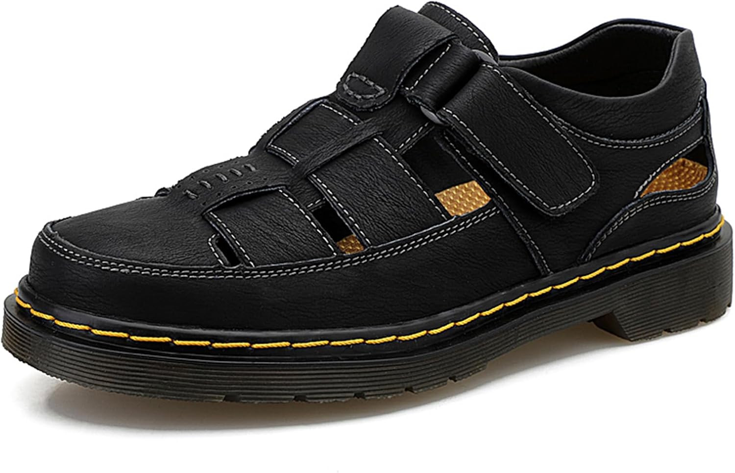 Мужские повседневные сандалии на лето, дышащая синтетическая кожа, для прогулок, офисные оксфорды, модные деловые туфли Abborora, черный
Мужские повседневные сандалии на лето, дышащая синтетическая кожа, для прогулок, офисные оксфорды, модные деловые туфли Abborora, черный