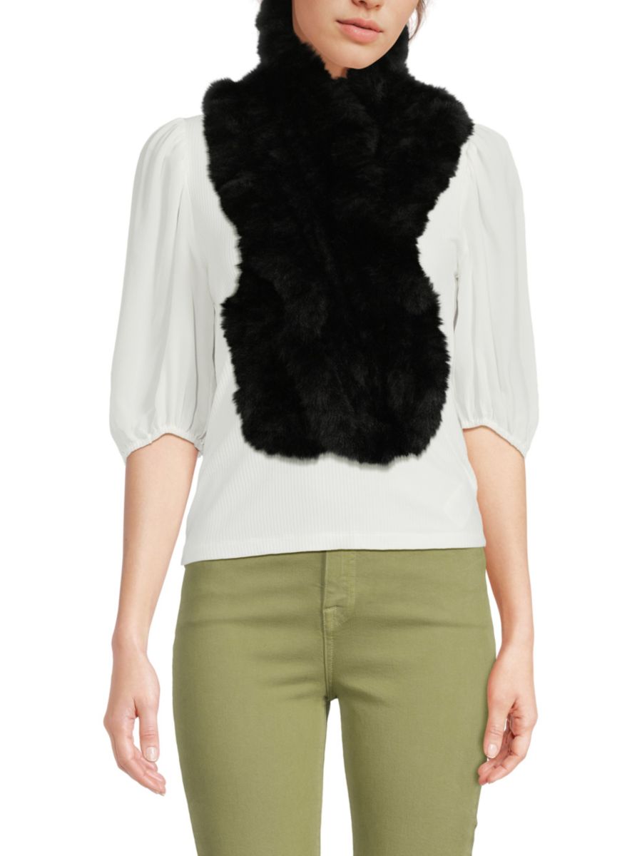 Шарф из искусственного меха Saks Fifth Avenue, черный
Шарф из искусственного меха Saks Fifth Avenue, черный