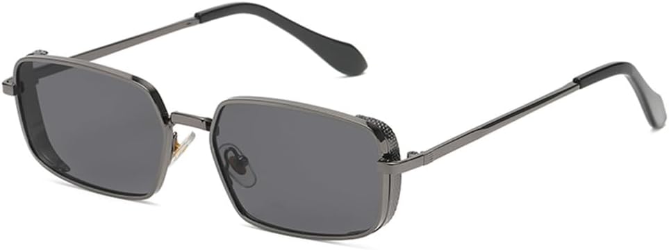 Металлические маленькие прямоугольные женские солнцезащитные очки в винтажном панк-стиле, металлические солнцезащитные очки с защитой от УФ-излучения UV400 MTZJH, Gun Black
Металлические маленькие прямоугольные женские солнцезащитные очки в винтажном панк-стиле, металлические солнцезащитные очки с защитой от УФ-излучения UV400 MTZJH, Gun Black