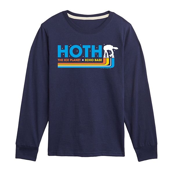 Футболка с длинным рукавом Star Wars Hoth The Ice Planet Echo Base для мальчиков 8-20 Licensed Character, Navy
Футболка с длинным рукавом Star Wars Hoth The Ice Planet Echo Base для мальчиков 8-20 Licensed Character, Navy