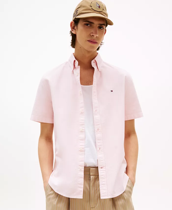 Мужская рубашка Big & Tall Relaxed Fit с коротким рукавом на пуговицах, окрашенная в готовом виде Oxford Tommy Hilfiger, розовый
Мужская рубашка Big & Tall Relaxed Fit с коротким рукавом на пуговицах, окрашенная в готовом виде Oxford Tommy Hilfiger, розовый