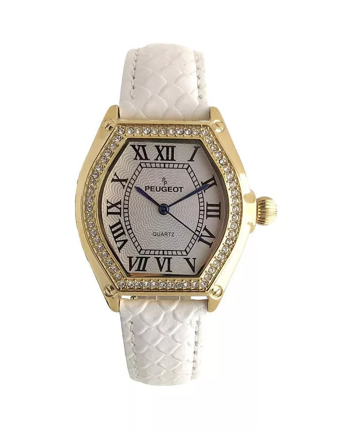 Женские часы 36 мм, белые, бочкообразный корпус Tank Case, кожаный ремешок Peugeot
Женские часы 36 мм, белые, бочкообразный корпус Tank Case, кожаный ремешок Peugeot