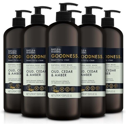 Гель для душа Goodness Oud Cedar & Amber 1л, Baylis & Harding
Гель для душа Goodness Oud Cedar & Amber 1л, Baylis & Harding
