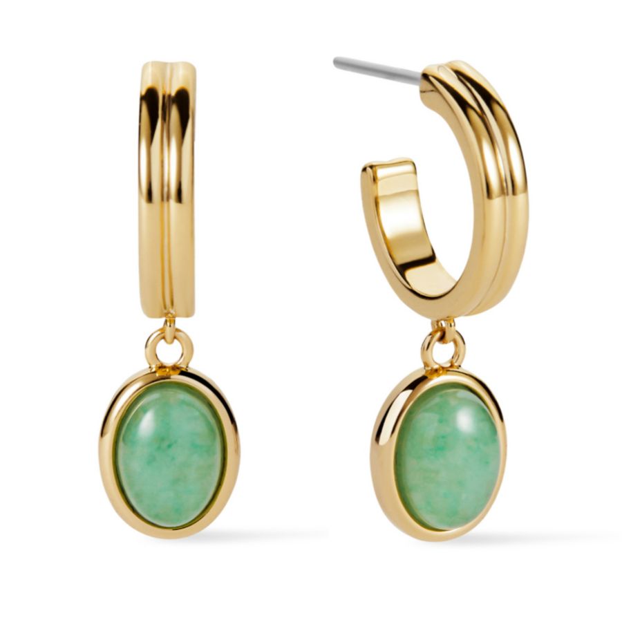 Серьги-кольца с драгоценными камнями - Добби Ana Luisa, Gold, gold, aventurine, green
Серьги-кольца с драгоценными камнями - Добби Ana Luisa, Gold, gold, aventurine, green