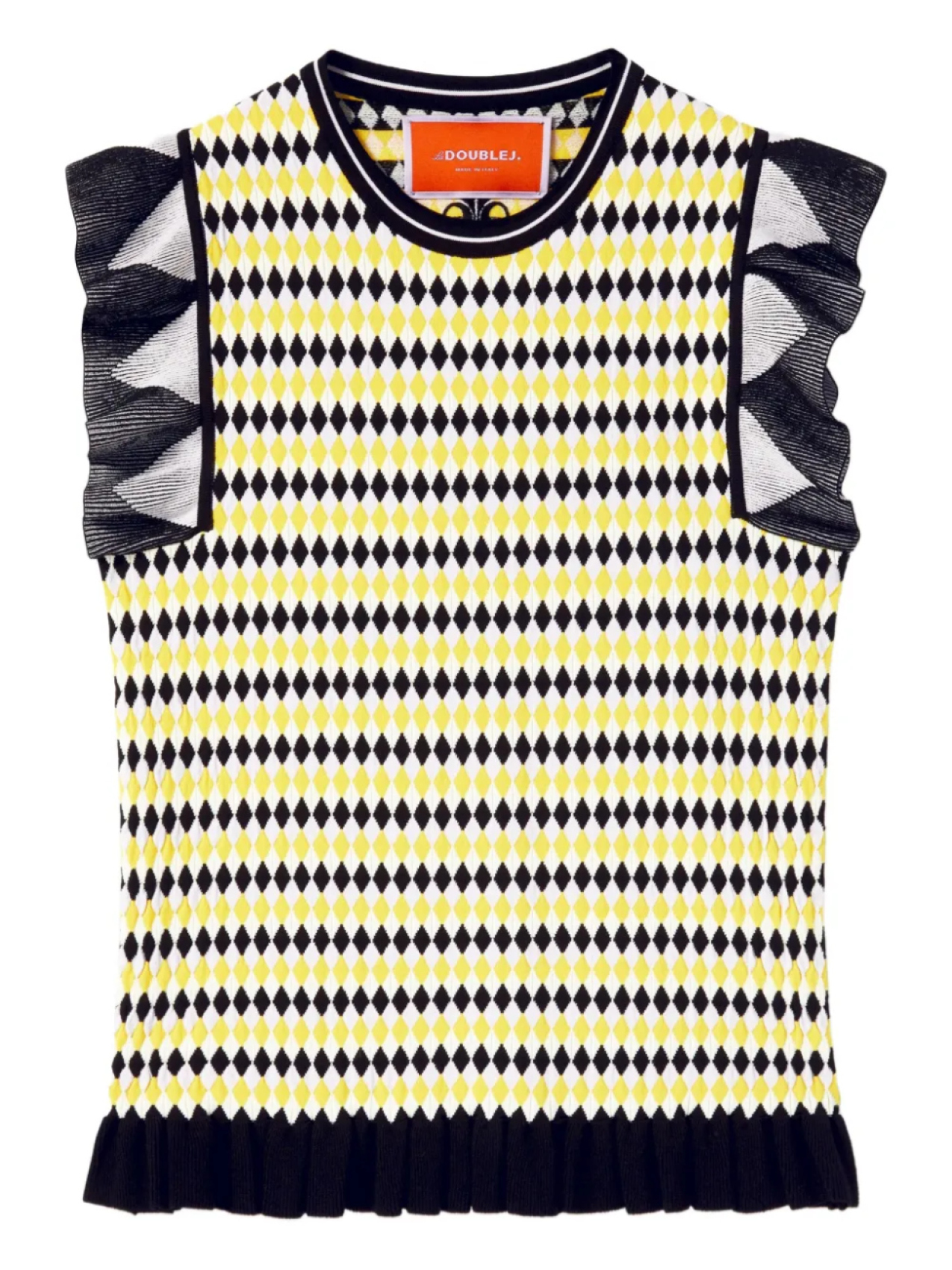 La DoubleJ топ Checkers с короткими рукавами и оборками, желтый
La DoubleJ топ Checkers с короткими рукавами и оборками, желтый