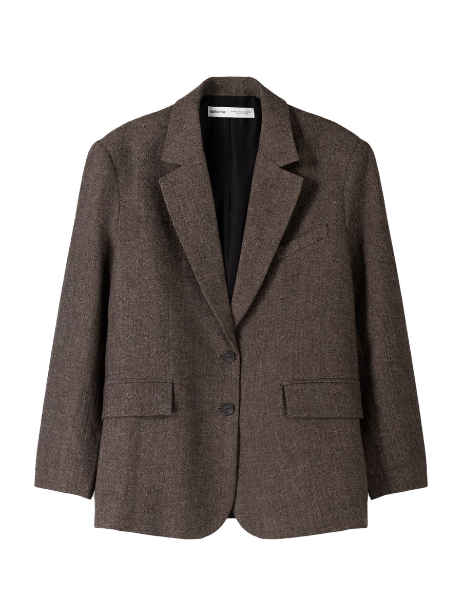 Блейзер Bershka, темно-коричневый
Блейзер Bershka, темно-коричневый