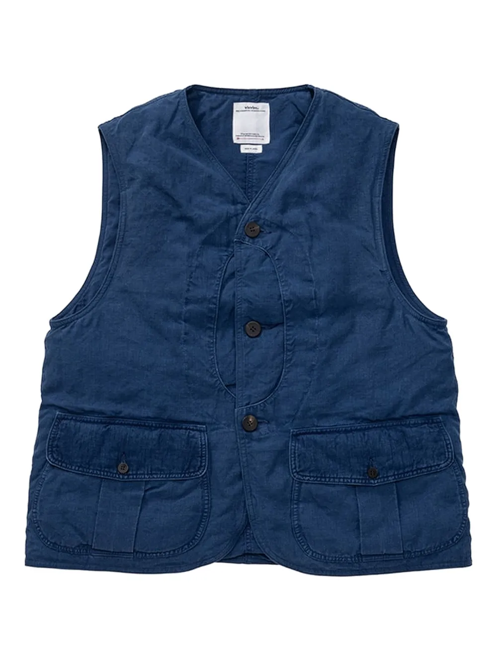 Жилет с несколькими карманами и застежкой на пуговицы visvim, синий
Жилет с несколькими карманами и застежкой на пуговицы visvim, синий