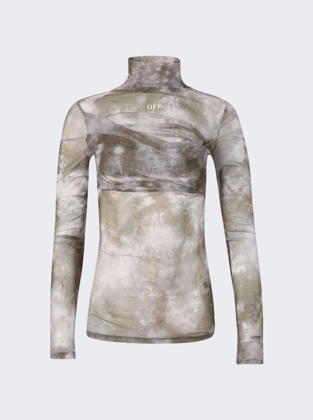 Топ из тюля с узором «тай-дай» Off-White, хаки
Топ из тюля с узором «тай-дай» Off-White, хаки